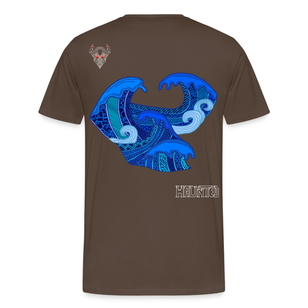 Man T-Shirt Waves Light - Edelbraun