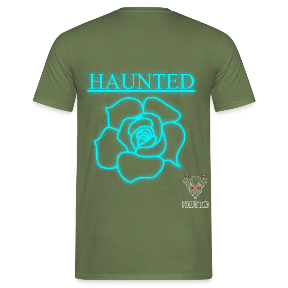 Men T-Shirt Original Neon Rose - Militärgrün