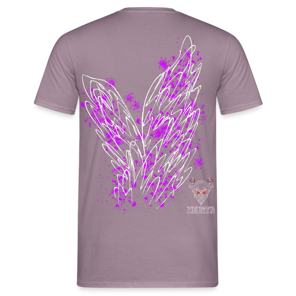 Men T-Shirt Pink Wings - Lilagrau 