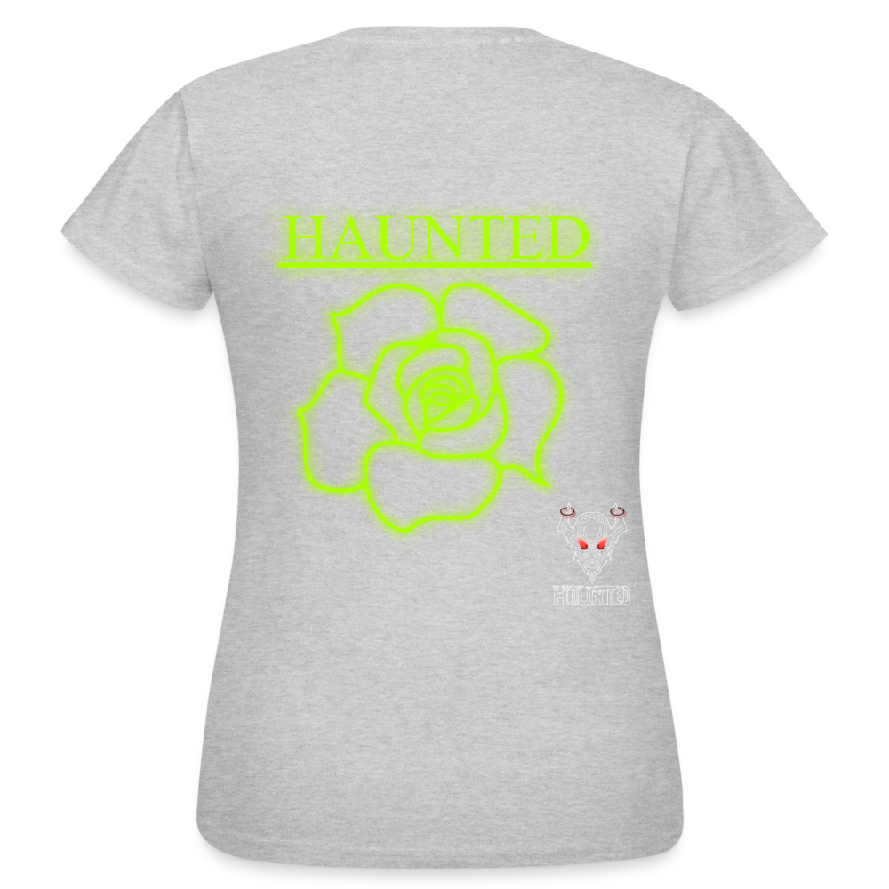 Women T-Shirt Poison Neon Rose - Grau meliert