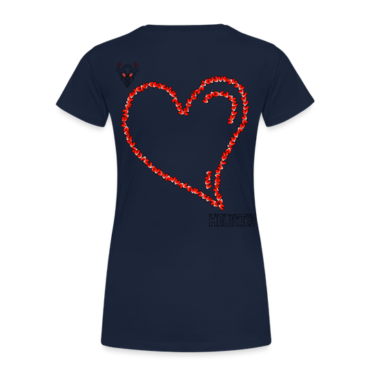 Woman T-Shirt Hearts Dark - Navy