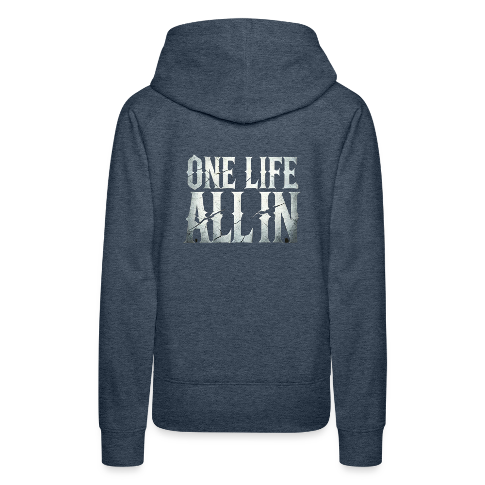 Women Hoodie One Life All In - Jeansblau