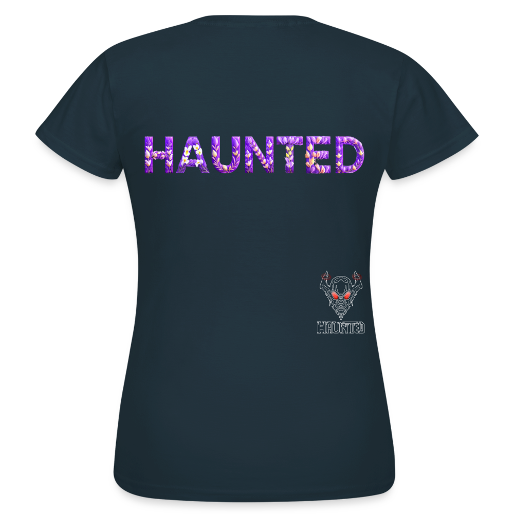 Women T-Shirt Lavender Bloom Essence - Navy