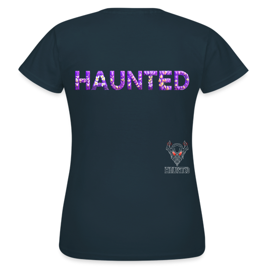 Women T-Shirt Lavender Bloom Essence - Navy
