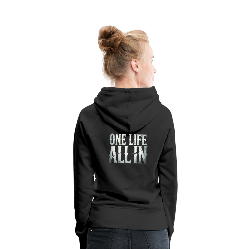Women Hoodie One Life All In - Schwarz