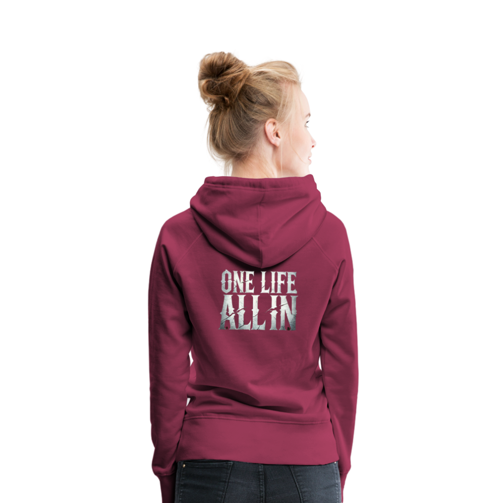Women Hoodie One Life All In - Bordeaux