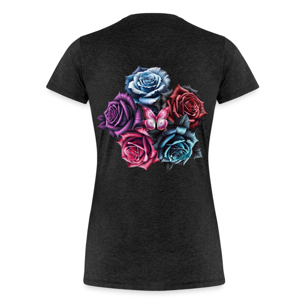 Women T-Shirt Rose Circle - Anthrazit