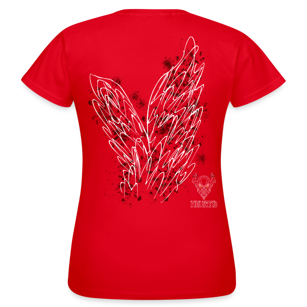 Women T-Shirt Dark Red Wings - Rot