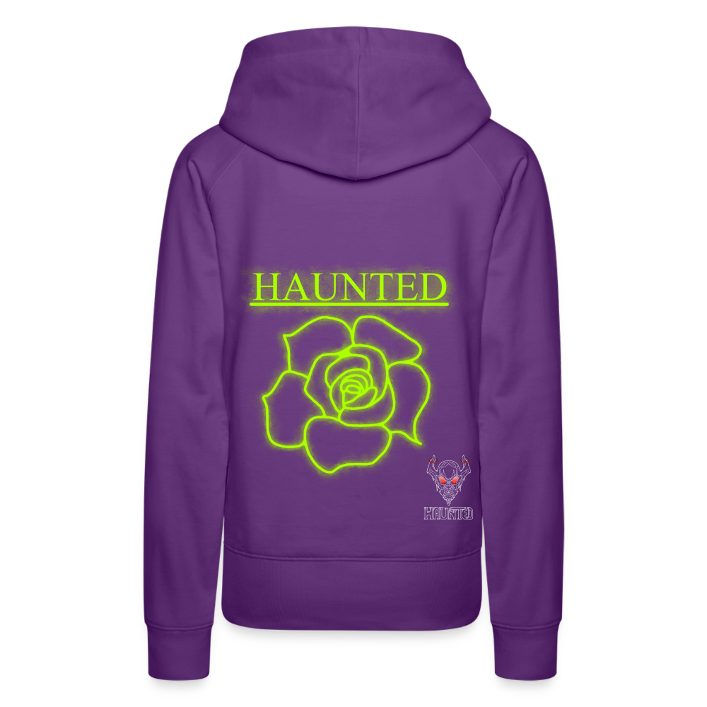 Women Hoodie Poison Neon Rose - Purple