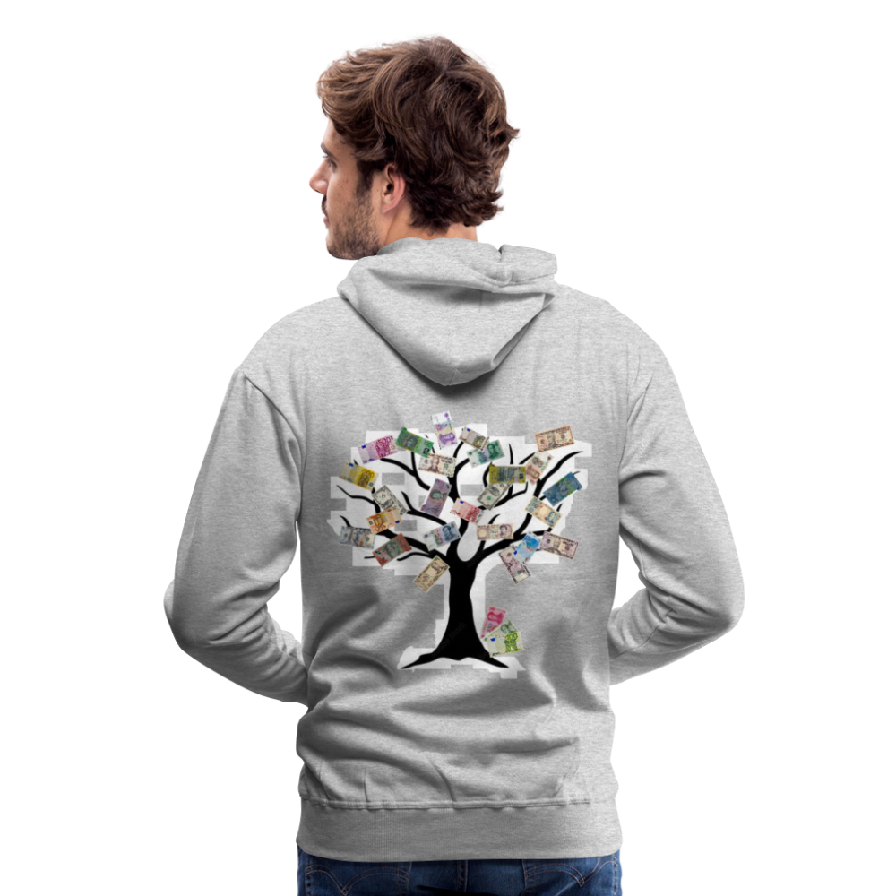 Men Hoodie Money Tree - Grau meliert