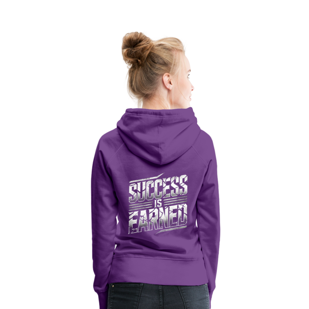Women Hoodie Success is Earned - Purple