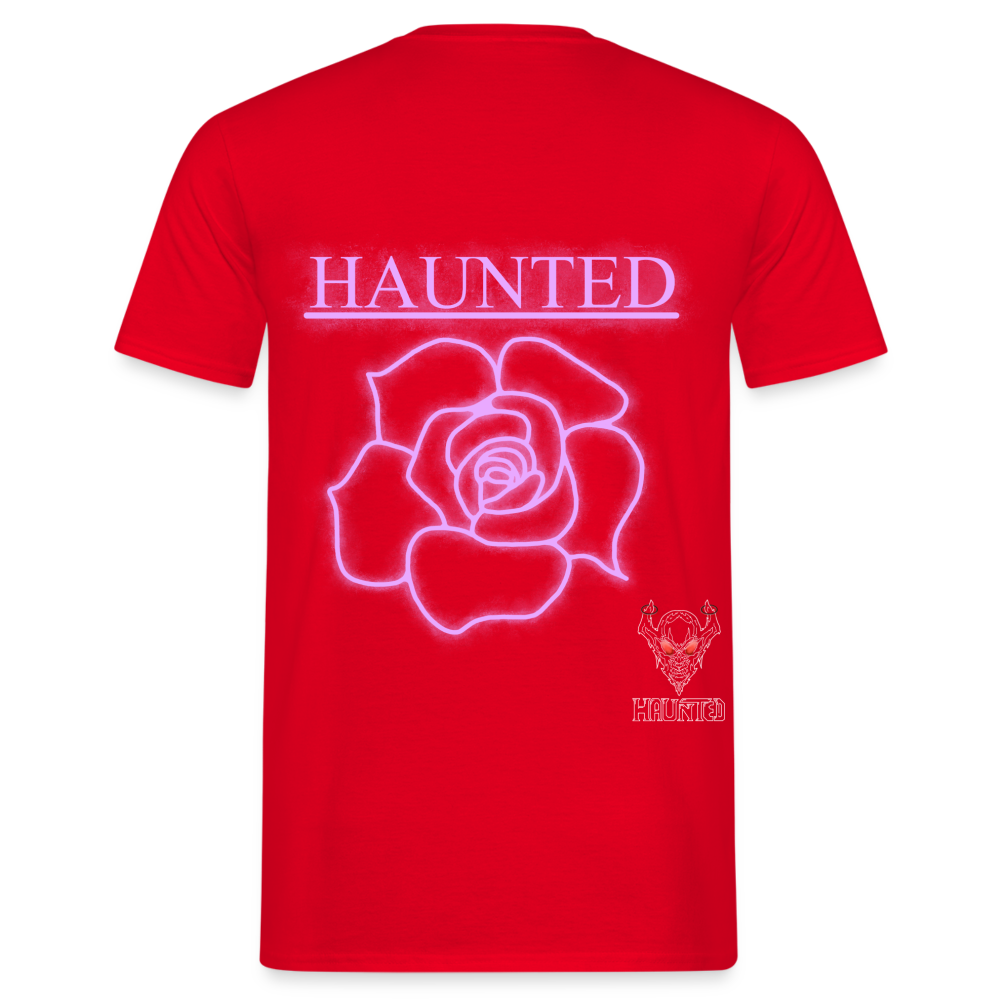 Men T-Shirt Light Pink Neon Rose - Rot