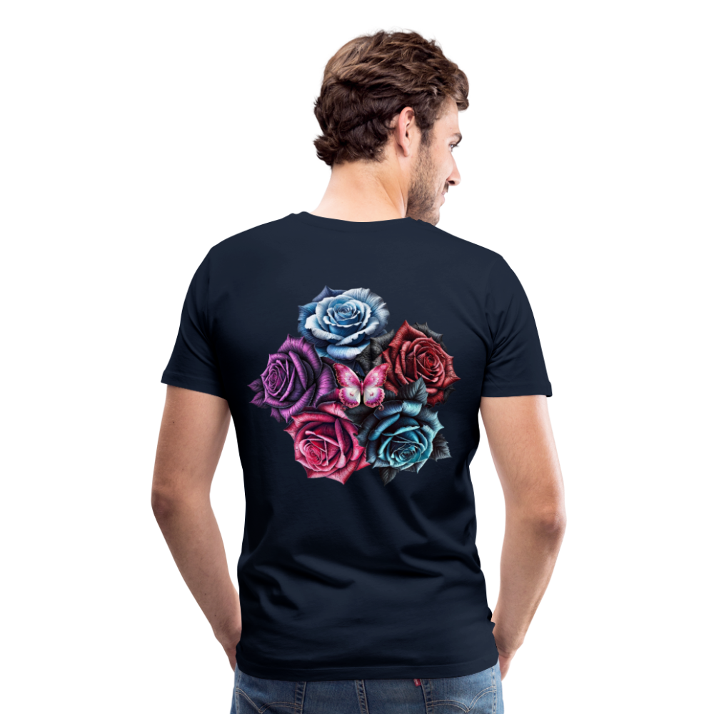 Men T-Shirt Rose Circle - Navy