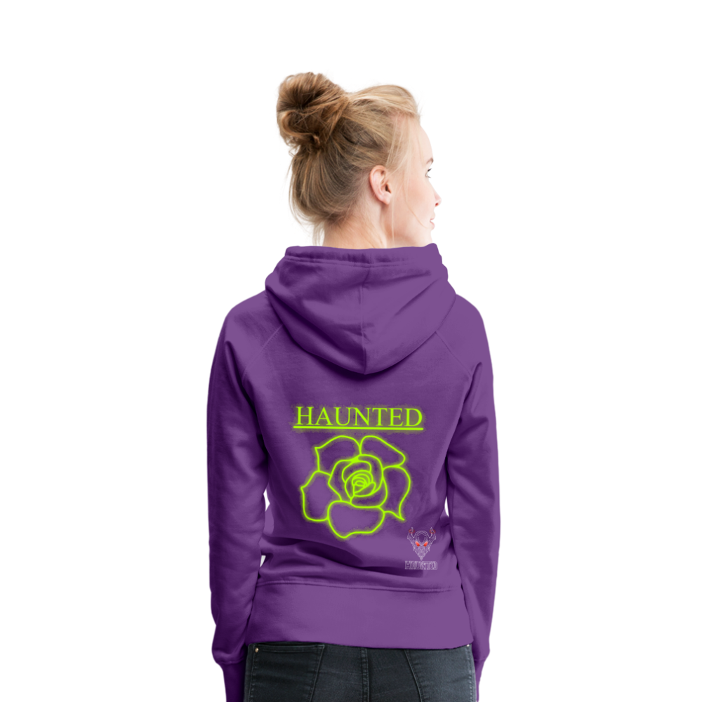 Women Hoodie Poison Neon Rose - Purple