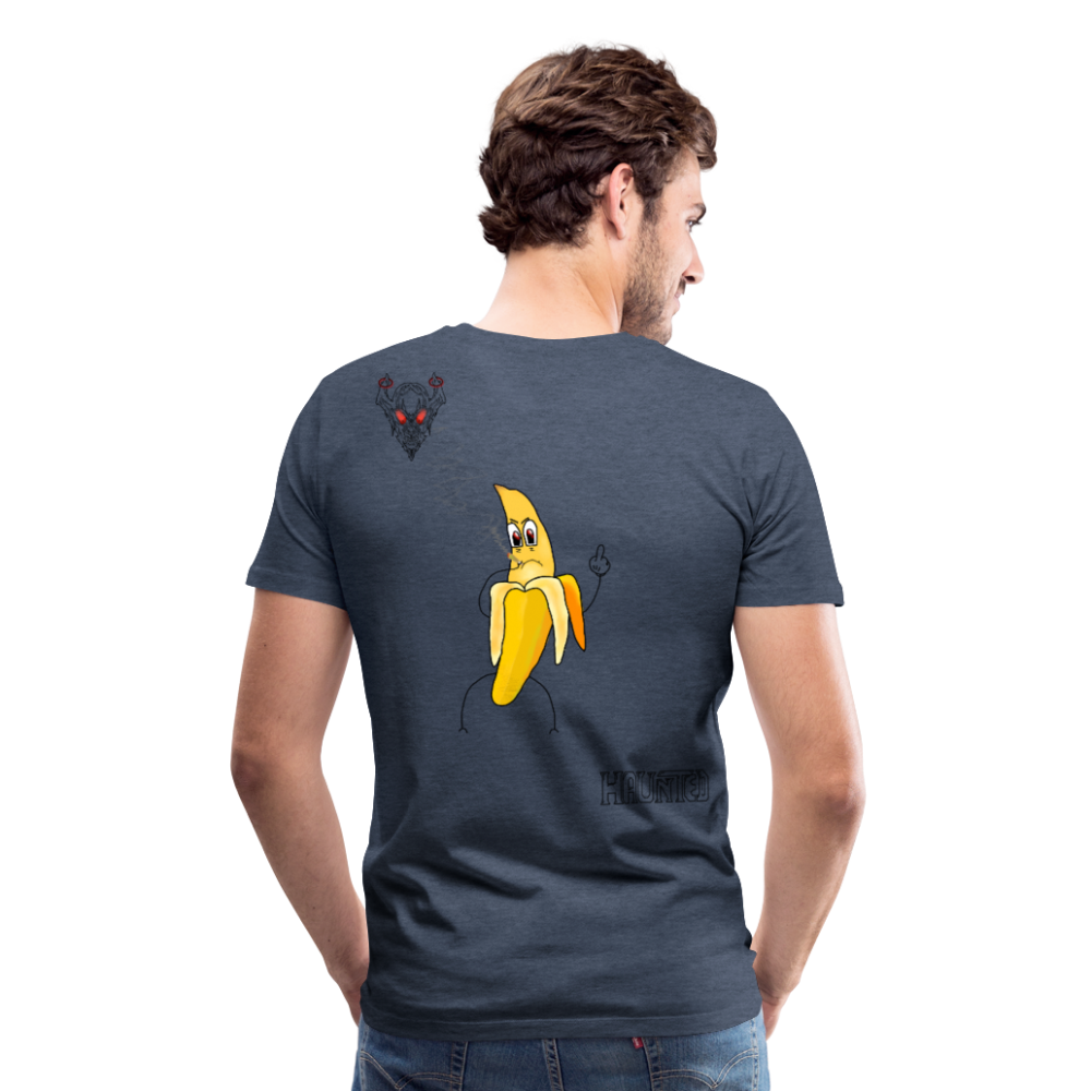 Man T-Shirt Pissed Bananna - Blau meliert