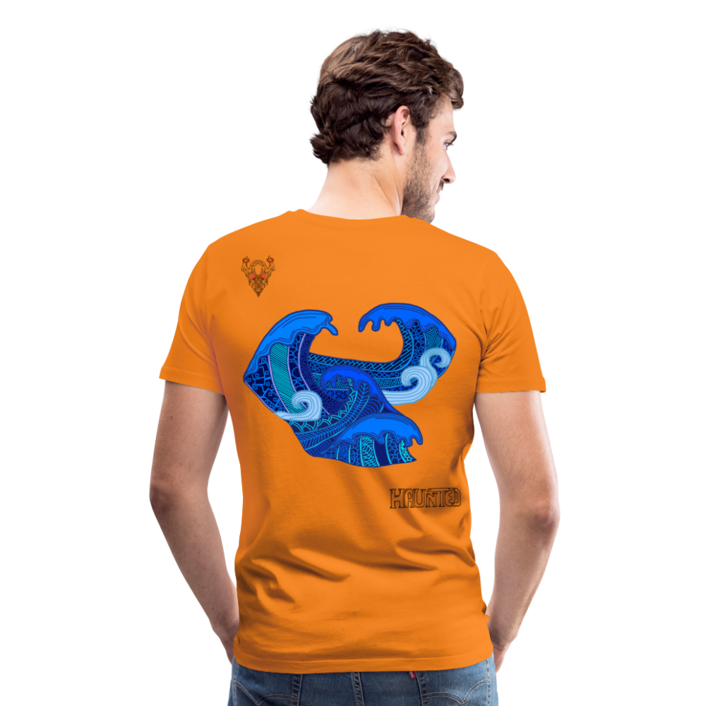 Man T-Shirt Waves Dark - Orange