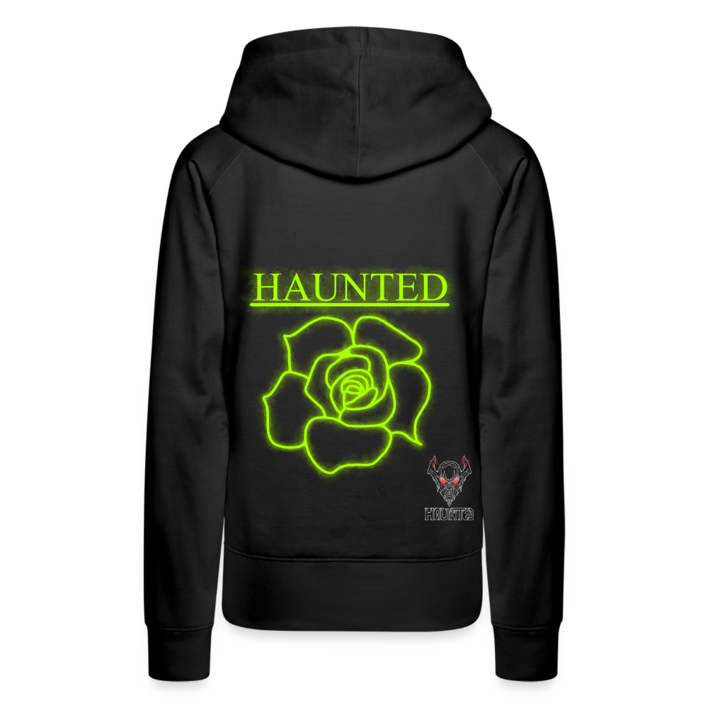 Women Hoodie Poison Neon Rose - Schwarz
