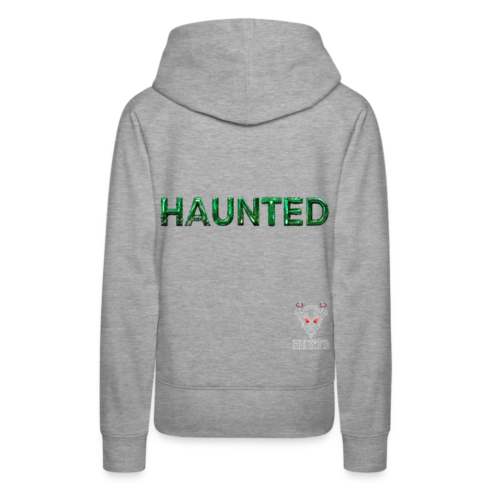 Women Hoodie Mystic Emerald Dew - Grau meliert
