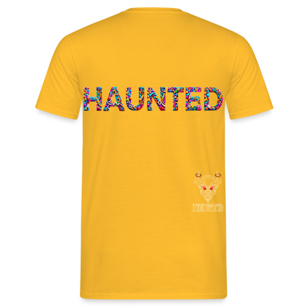 Men T-Shirt Haunted Doodle Dreams - Gelb