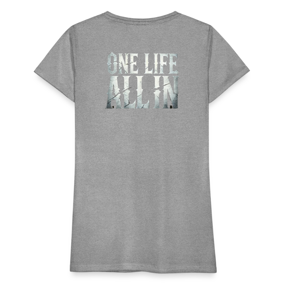 Women T-Shirt One Life All In - Grau meliert