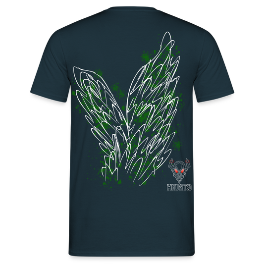 Men T-Shirt Dark Green Wings - Navy