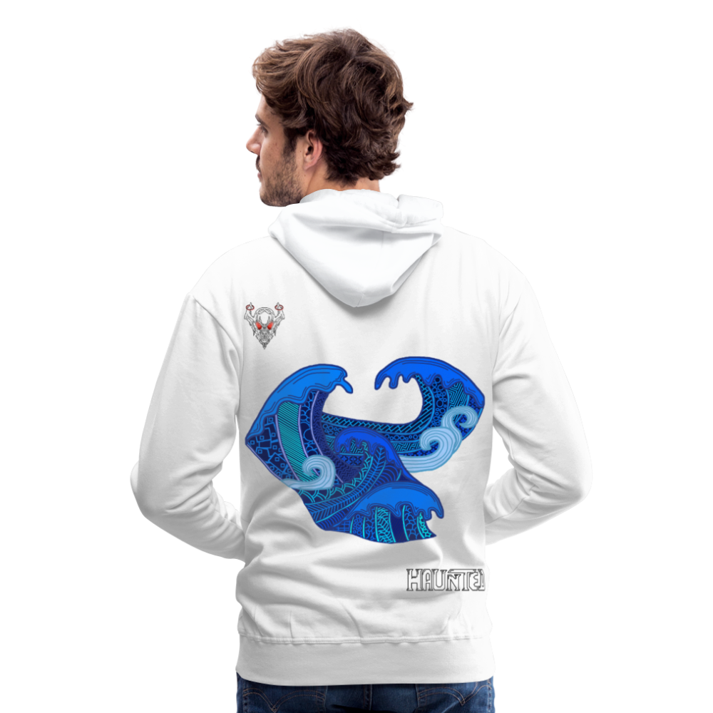 Men Hoodie Waves Dark - Weiß