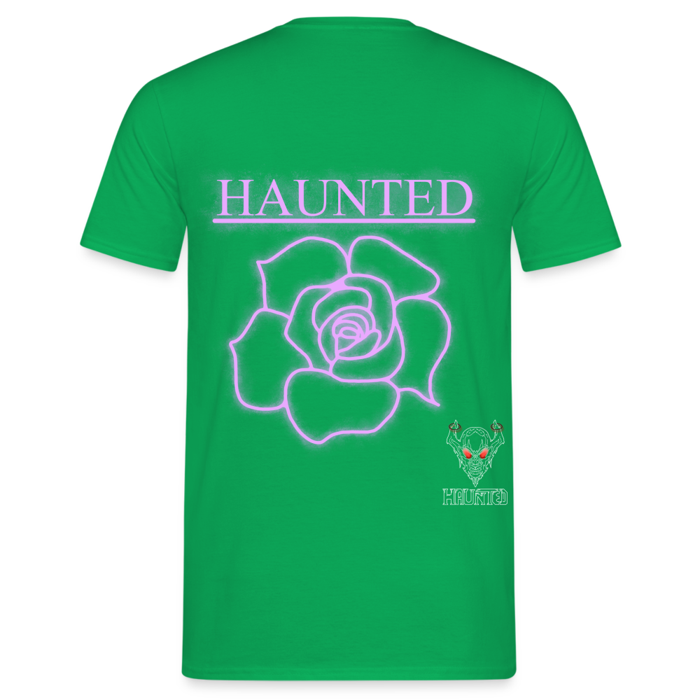 Men T-Shirt Light Pink Neon Rose - Kelly Green