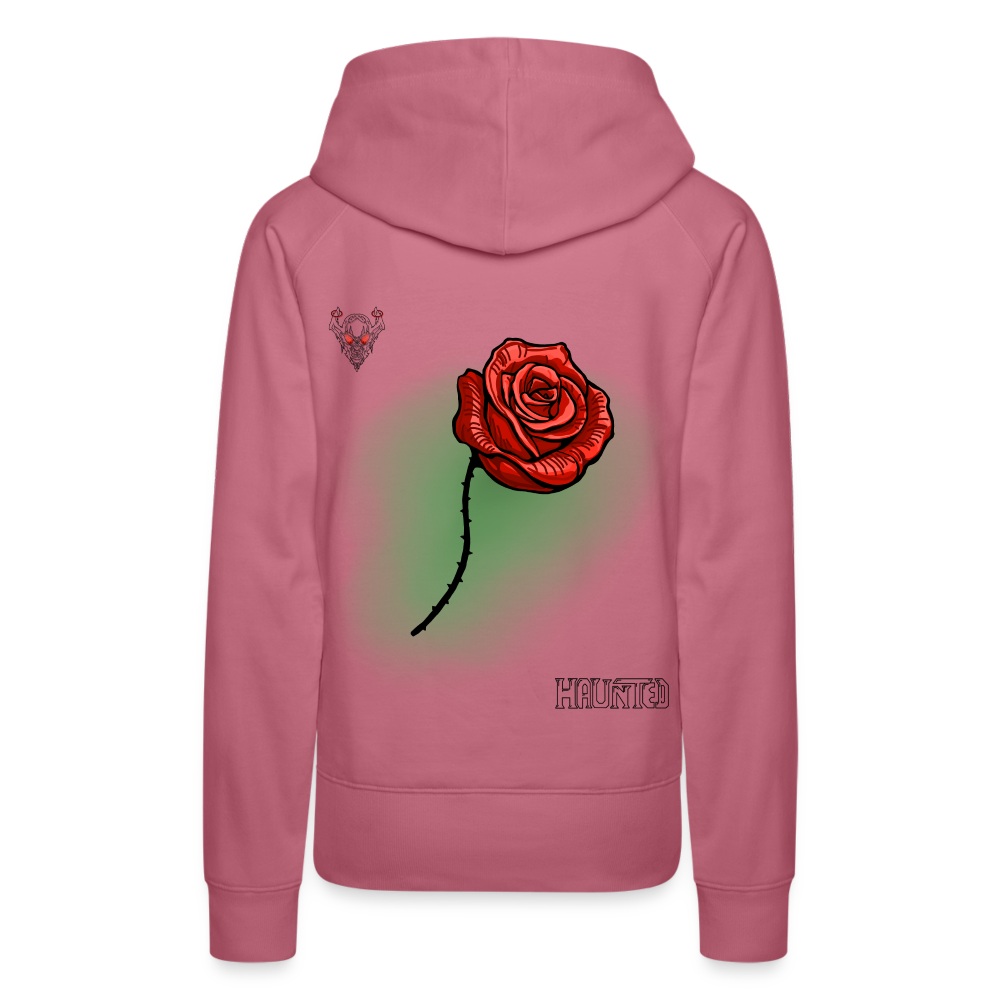 Woman Hoodie Rose on Green 3 - Malve
