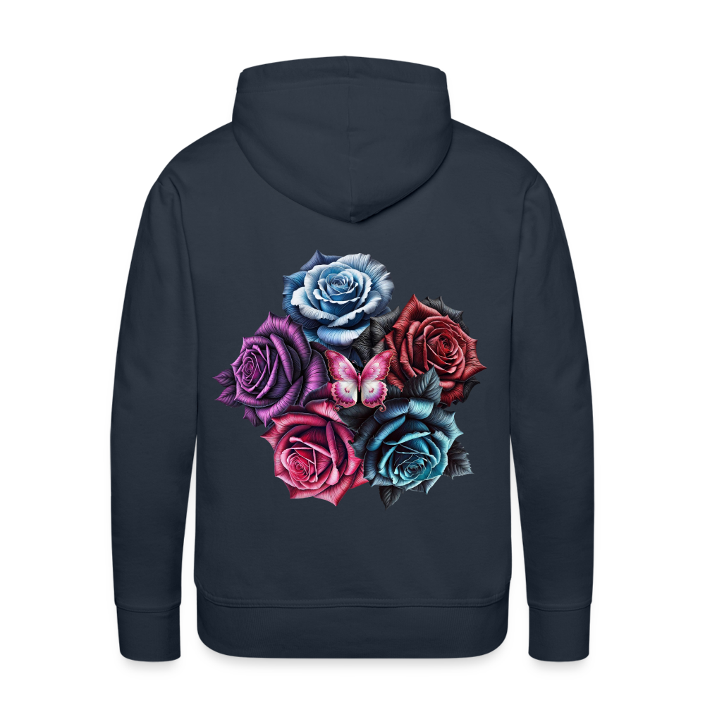 Men Hoodie Rose Circle - Navy