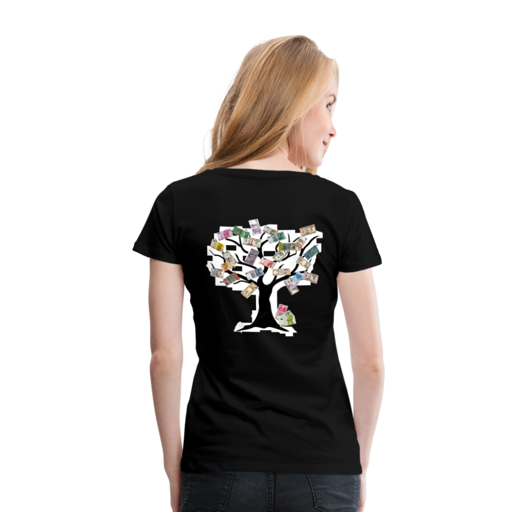 Women T-Shirt Money Tree - Schwarz