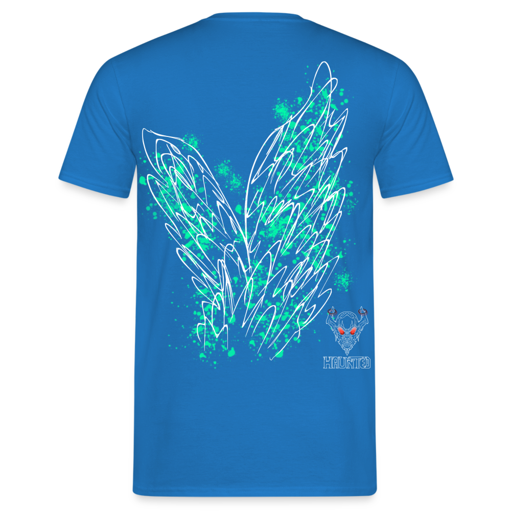 Men T-Shirt Turquoise Wings - Royalblau