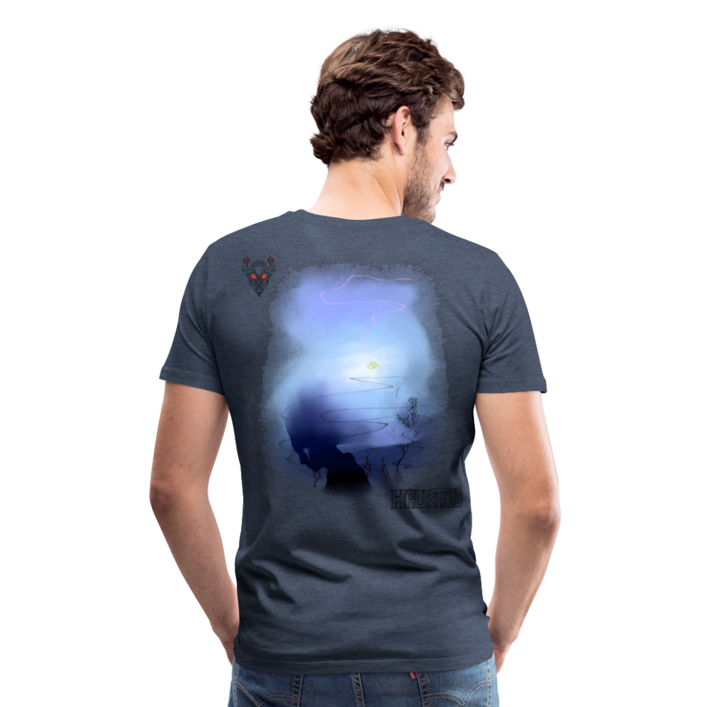 Man T-Shirt Fading - Blau meliert