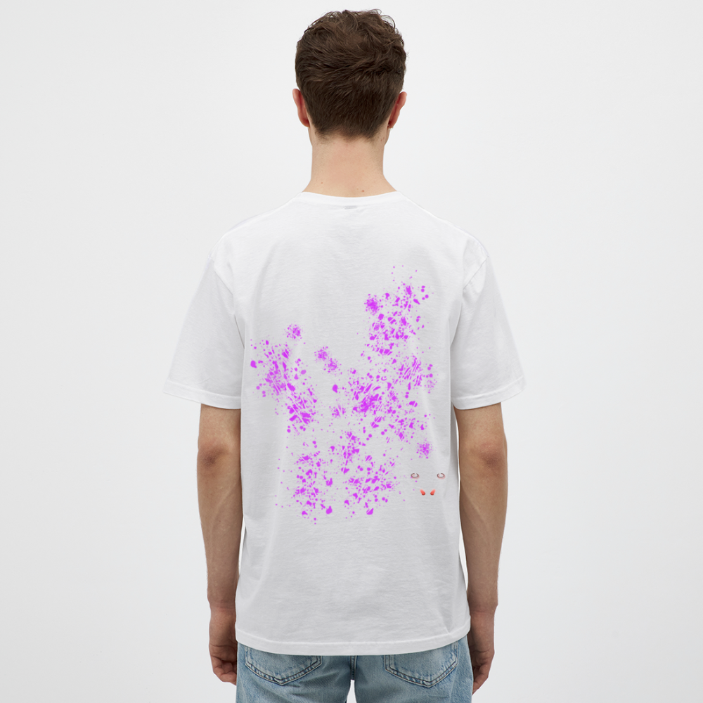 Men T-Shirt Pink Wings - Weiß