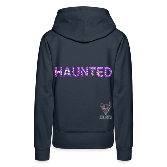 Women Hoodie Lavender Bloom Essence - Navy