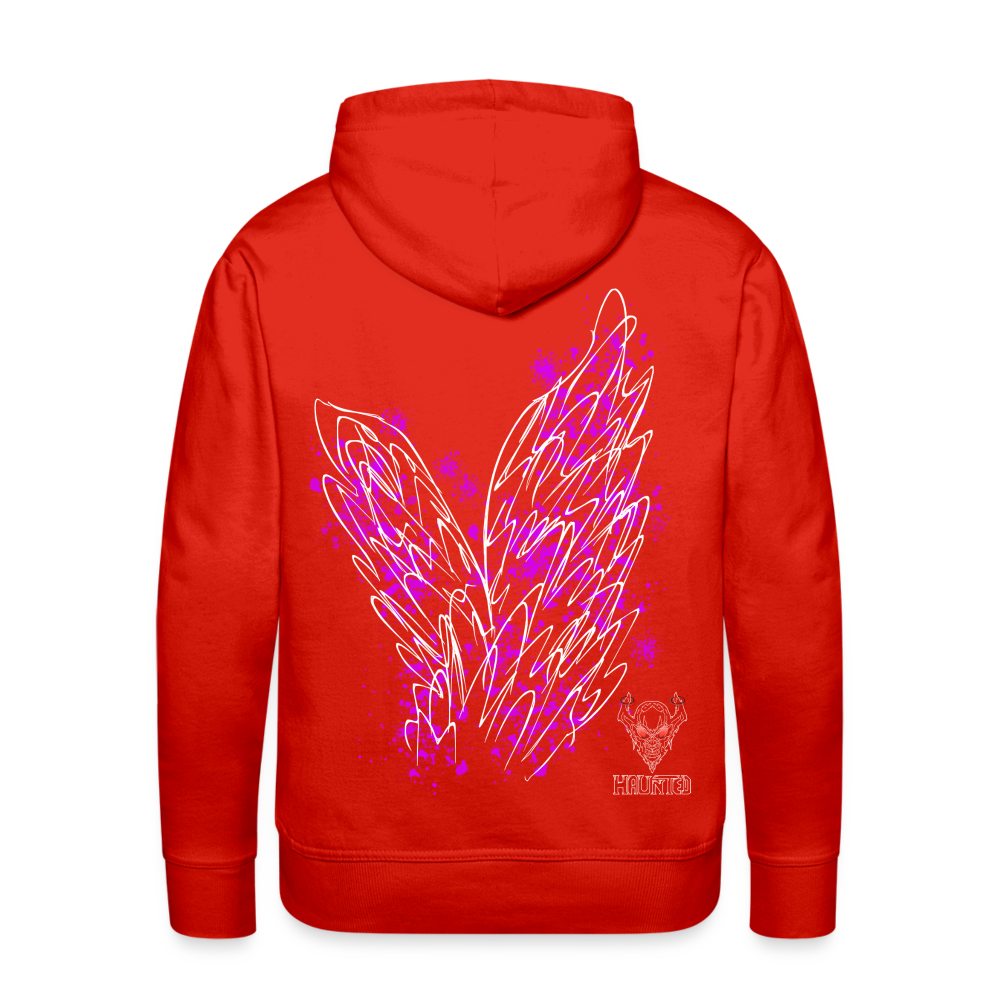 Men Hoodie Pink Wings - Rot