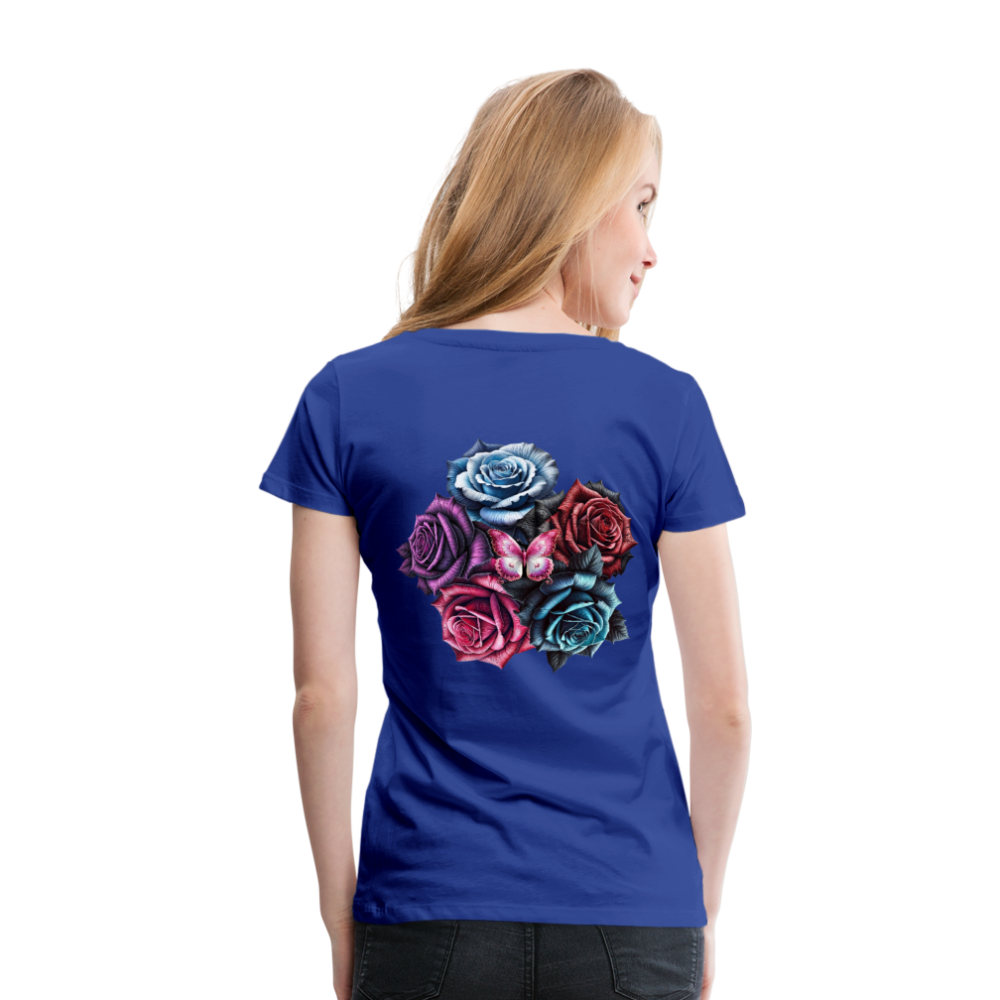 Women T-Shirt Rose Circle - Königsblau