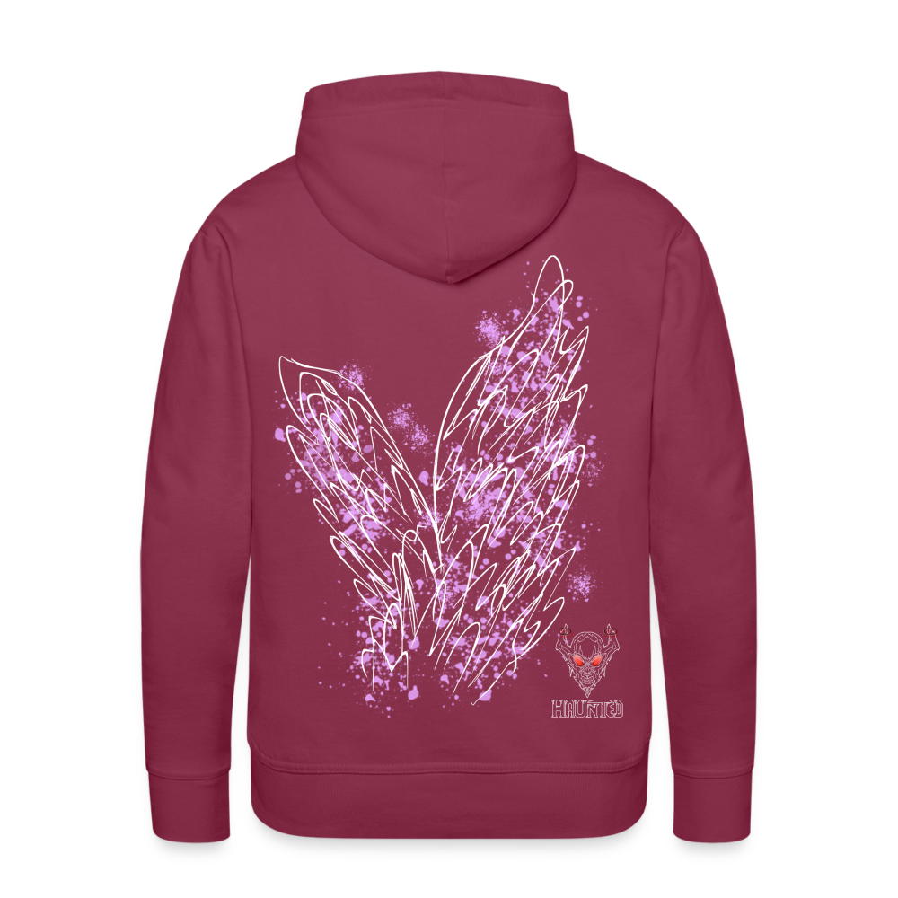Men Hoodie Light Purple Wings - Bordeaux