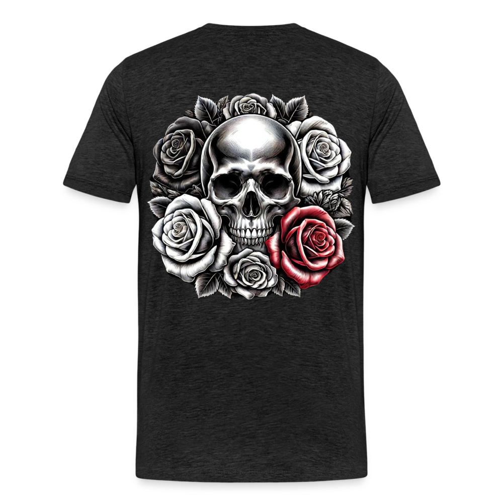 Men T-Shirt Skull Roses - Anthrazit