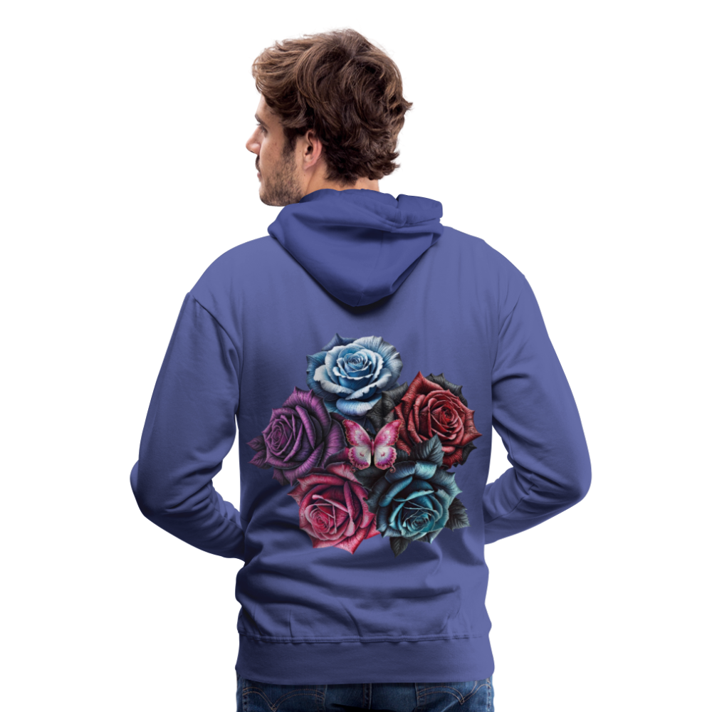 Men Hoodie Rose Circle - Königsblau