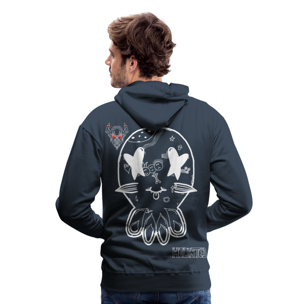 Man Hoodie Ghost Doodle Light - Navy
