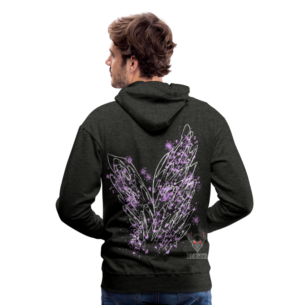 Men Hoodie Light Purple Wings - Anthrazit