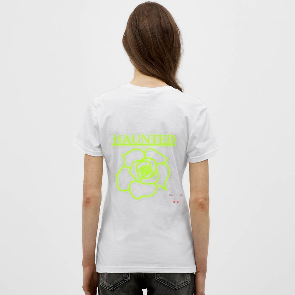 Women T-Shirt Poison Neon Rose - Weiß