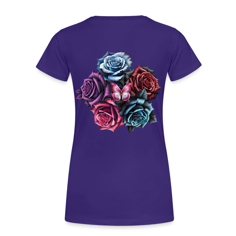 Women T-Shirt Rose Circle - Lila