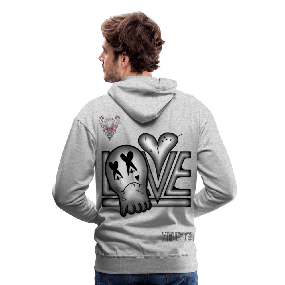 Man Hoodie LOVE - Grau meliert