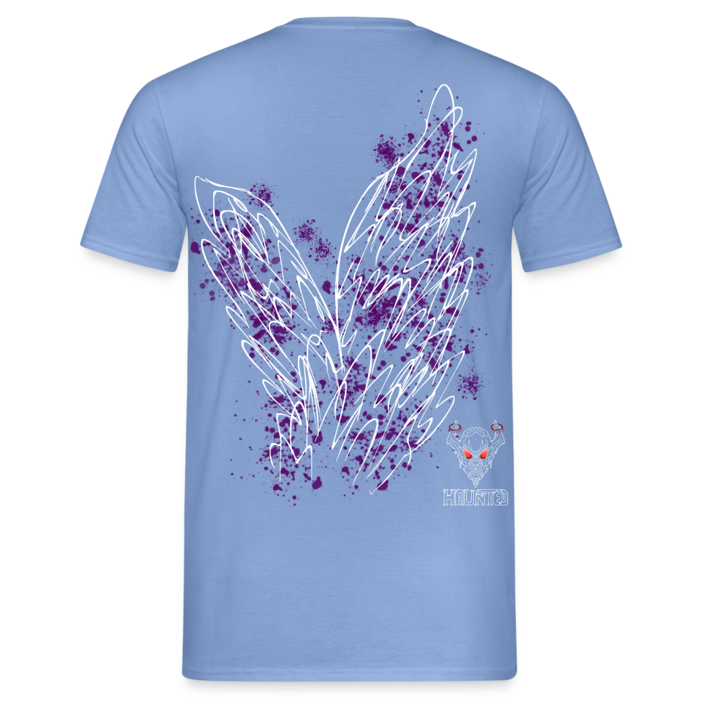 Men T-Shirt Purple Wings - carolina blue