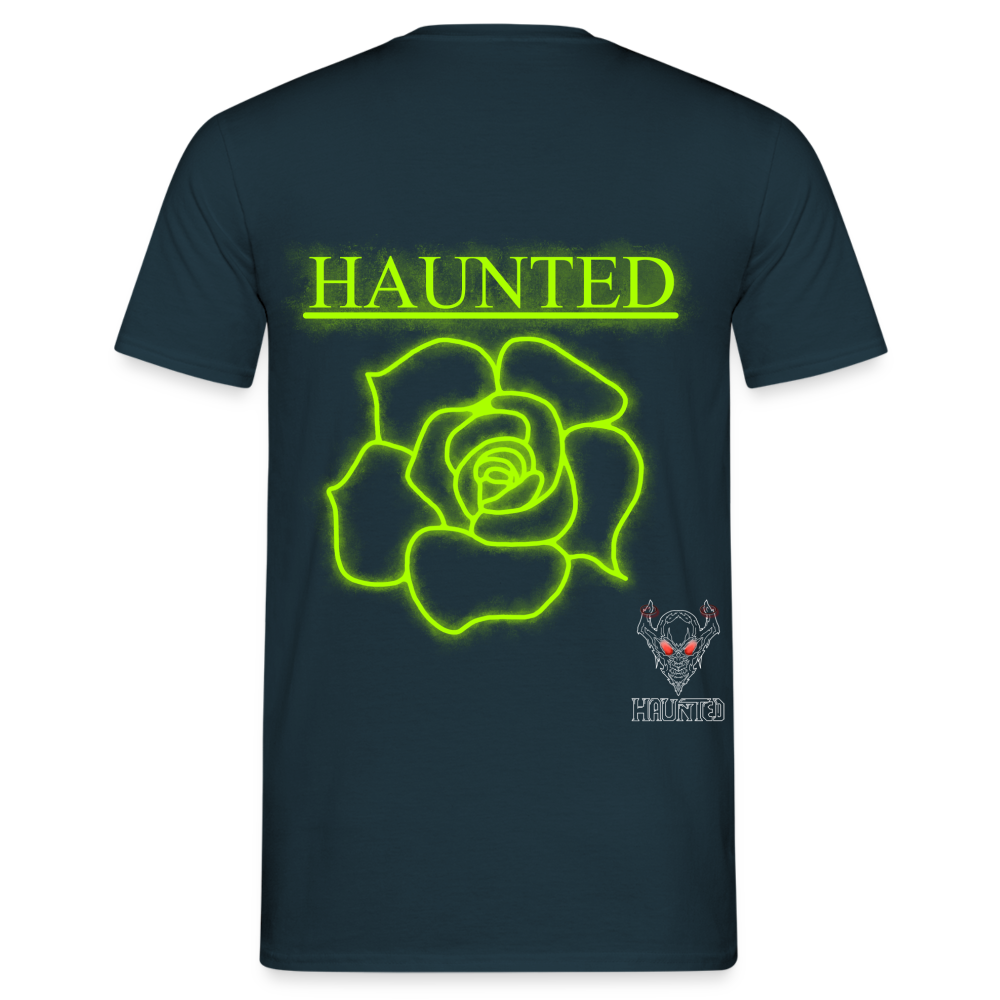 Men T-Shirt Poison Neon Rose - Navy