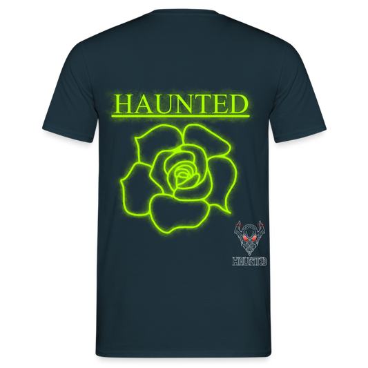 Men T-Shirt Poison Neon Rose - Navy