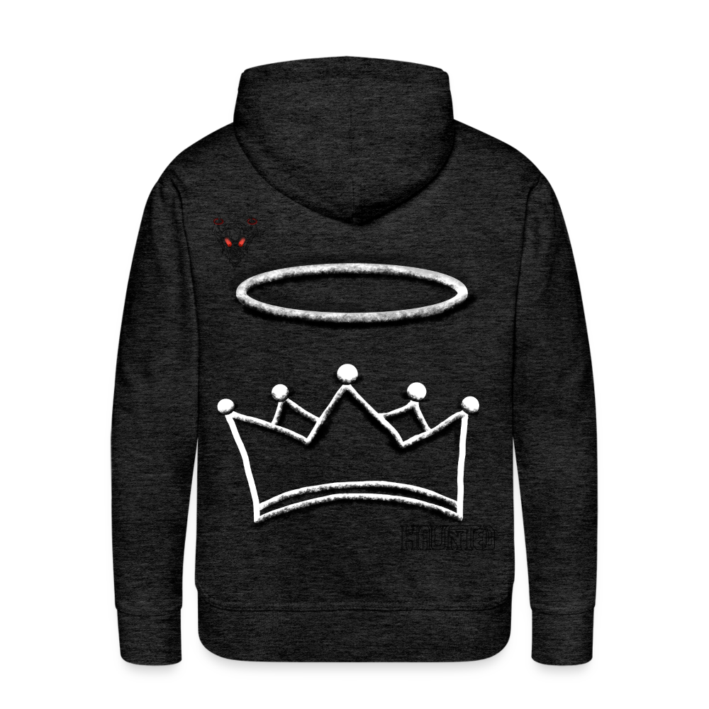 Man Hoodie Cown and Ring Dark - Anthrazit