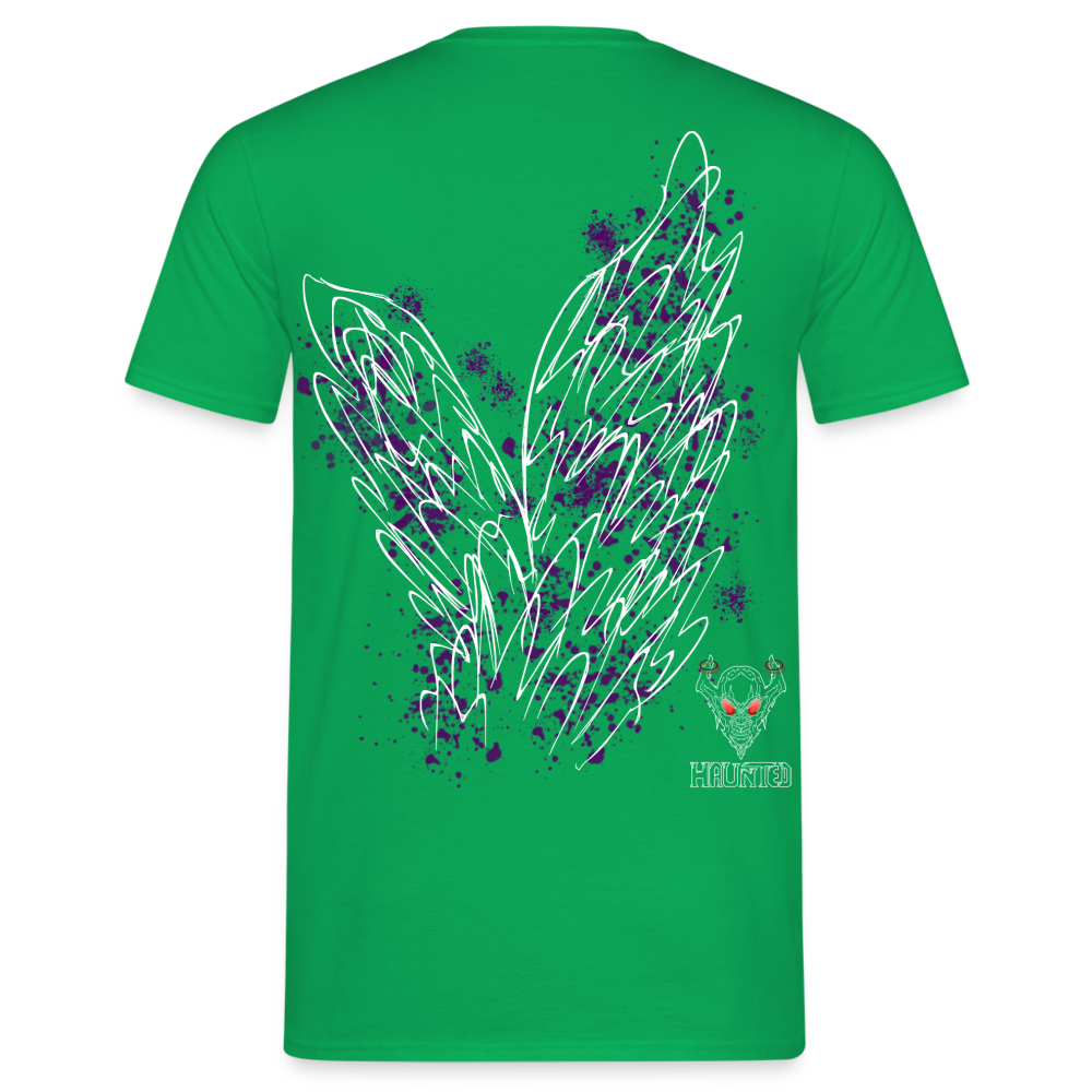 Men T-Shirt Purple Wings - Kelly Green
