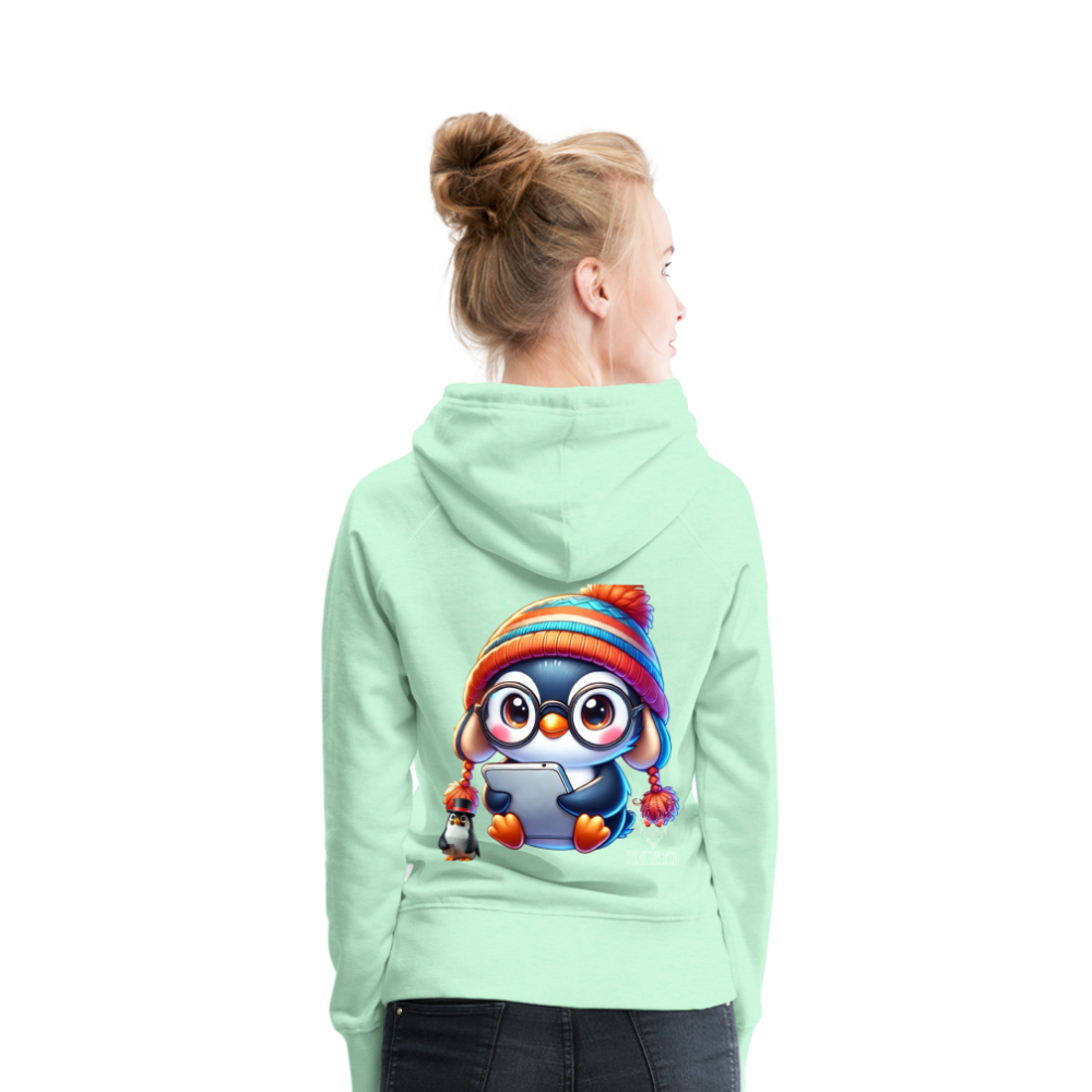 Women Hoodie KasPenguin with Pad - helles Mintgrün